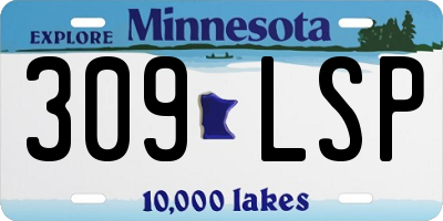 MN license plate 309LSP