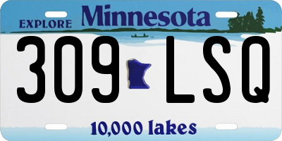 MN license plate 309LSQ