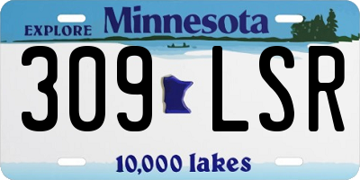 MN license plate 309LSR