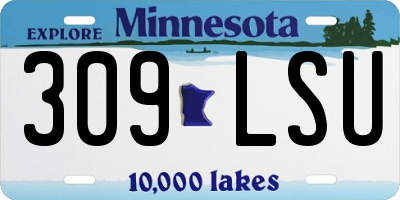 MN license plate 309LSU