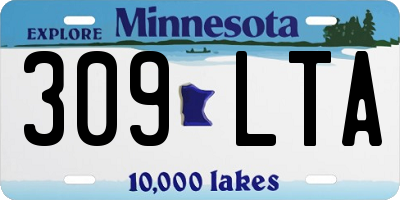 MN license plate 309LTA