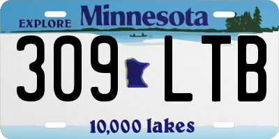 MN license plate 309LTB