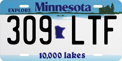 MN license plate 309LTF