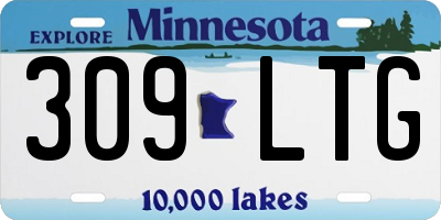 MN license plate 309LTG