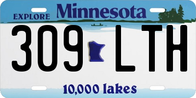 MN license plate 309LTH