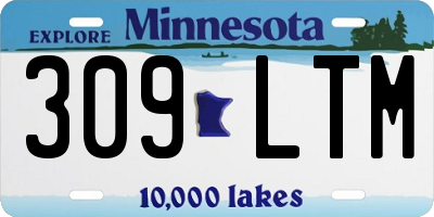 MN license plate 309LTM