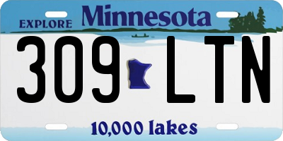 MN license plate 309LTN