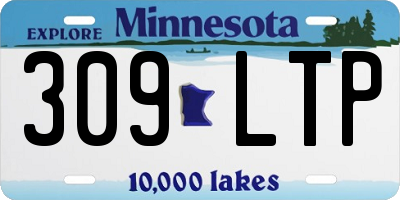 MN license plate 309LTP
