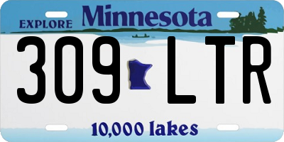 MN license plate 309LTR