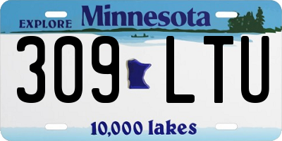 MN license plate 309LTU