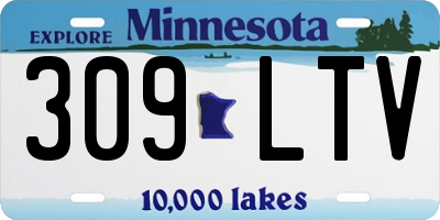 MN license plate 309LTV