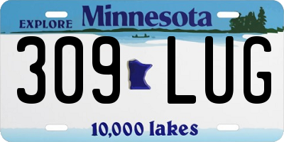 MN license plate 309LUG