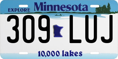 MN license plate 309LUJ