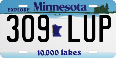 MN license plate 309LUP