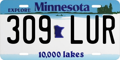 MN license plate 309LUR