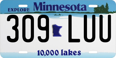 MN license plate 309LUU