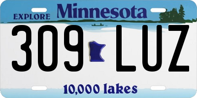 MN license plate 309LUZ