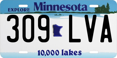 MN license plate 309LVA