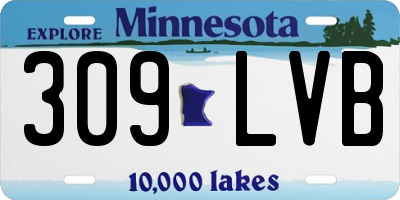 MN license plate 309LVB