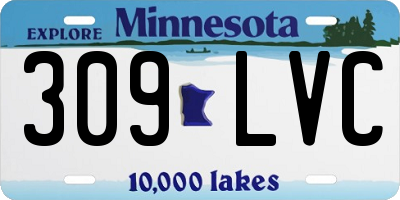 MN license plate 309LVC