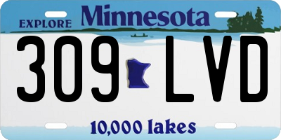 MN license plate 309LVD
