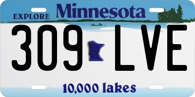 MN license plate 309LVE
