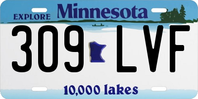 MN license plate 309LVF