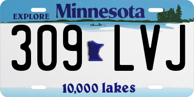 MN license plate 309LVJ
