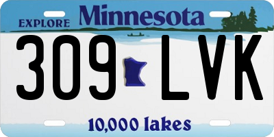 MN license plate 309LVK