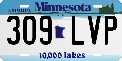 MN license plate 309LVP