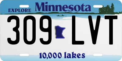 MN license plate 309LVT