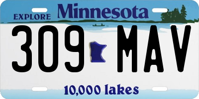 MN license plate 309MAV