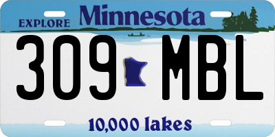 MN license plate 309MBL