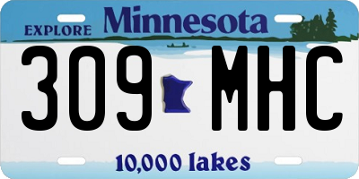 MN license plate 309MHC