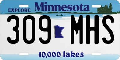 MN license plate 309MHS