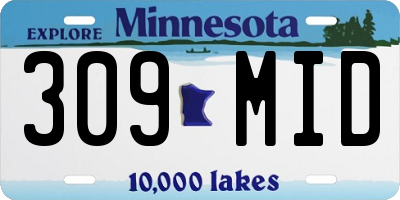 MN license plate 309MID