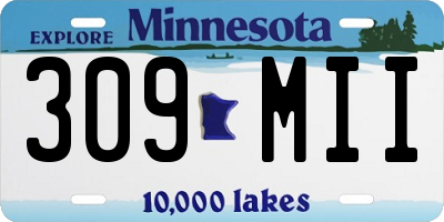 MN license plate 309MII