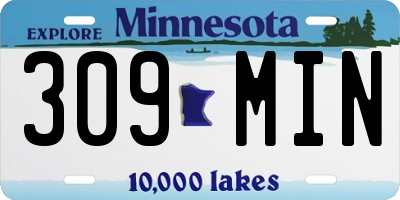 MN license plate 309MIN