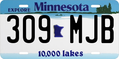 MN license plate 309MJB