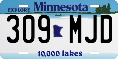 MN license plate 309MJD