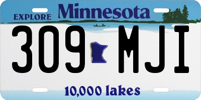 MN license plate 309MJI