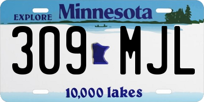 MN license plate 309MJL