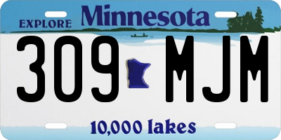 MN license plate 309MJM