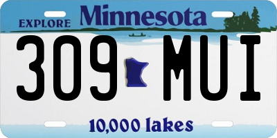 MN license plate 309MUI