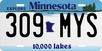 MN license plate 309MYS