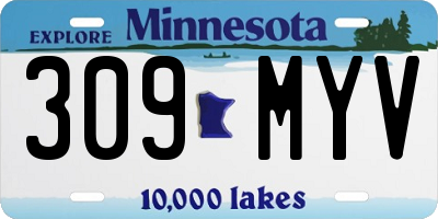 MN license plate 309MYV