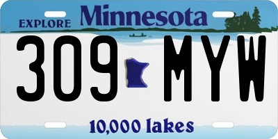 MN license plate 309MYW