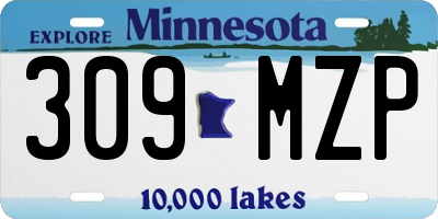 MN license plate 309MZP