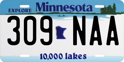 MN license plate 309NAA