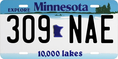 MN license plate 309NAE